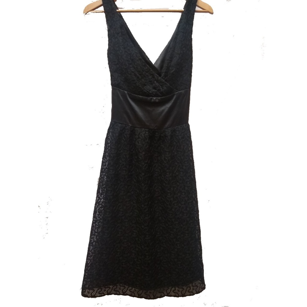 Nine West Romantic Black Lace & Silk Cocktail Dress 12
